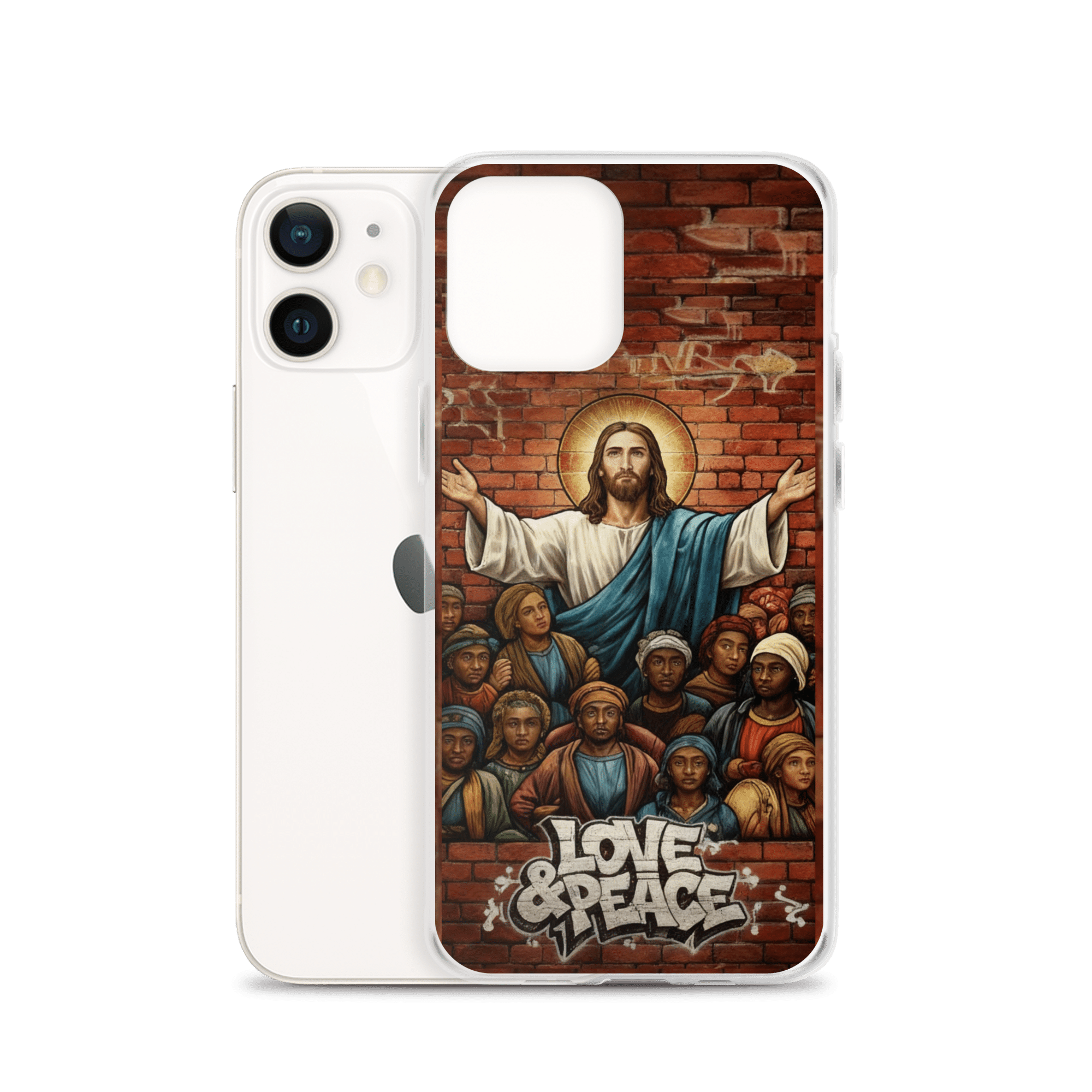 Love and Peace Jesus iPhone Case - Image 8