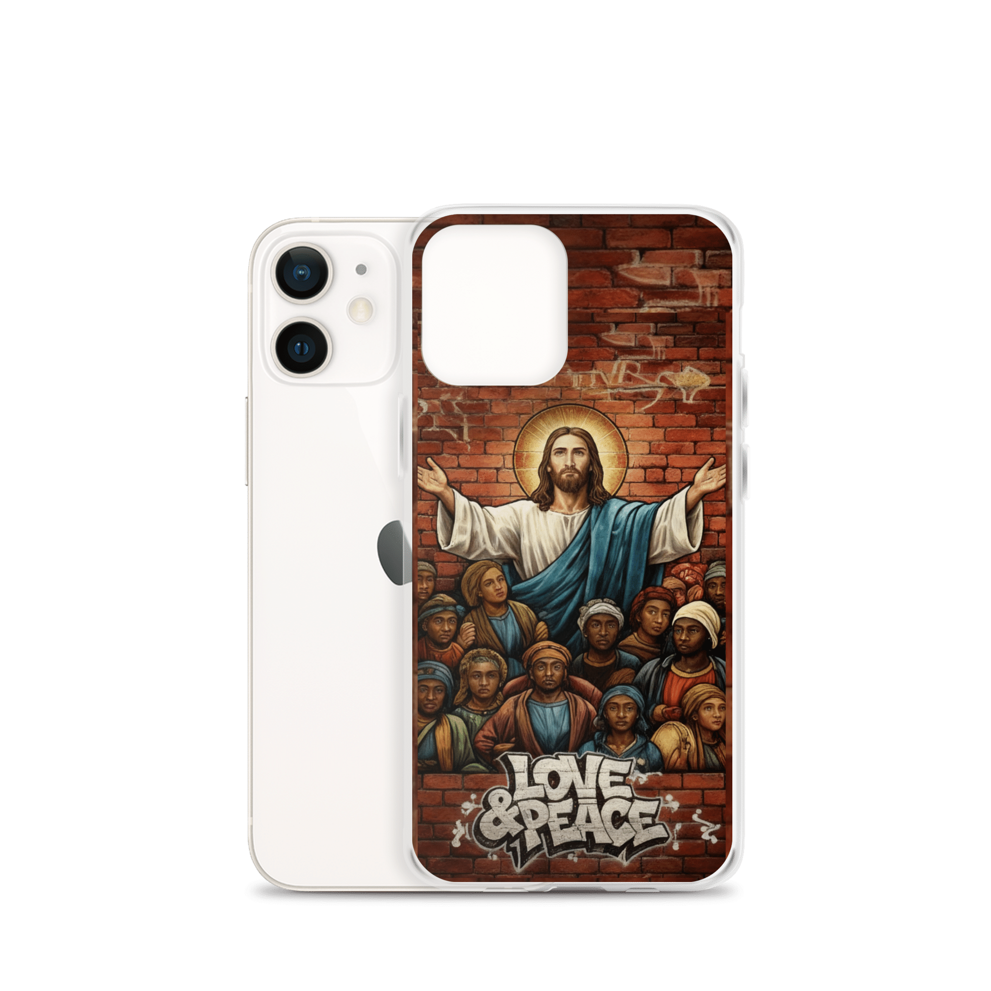 Love and Peace Jesus iPhone Case - Image 5
