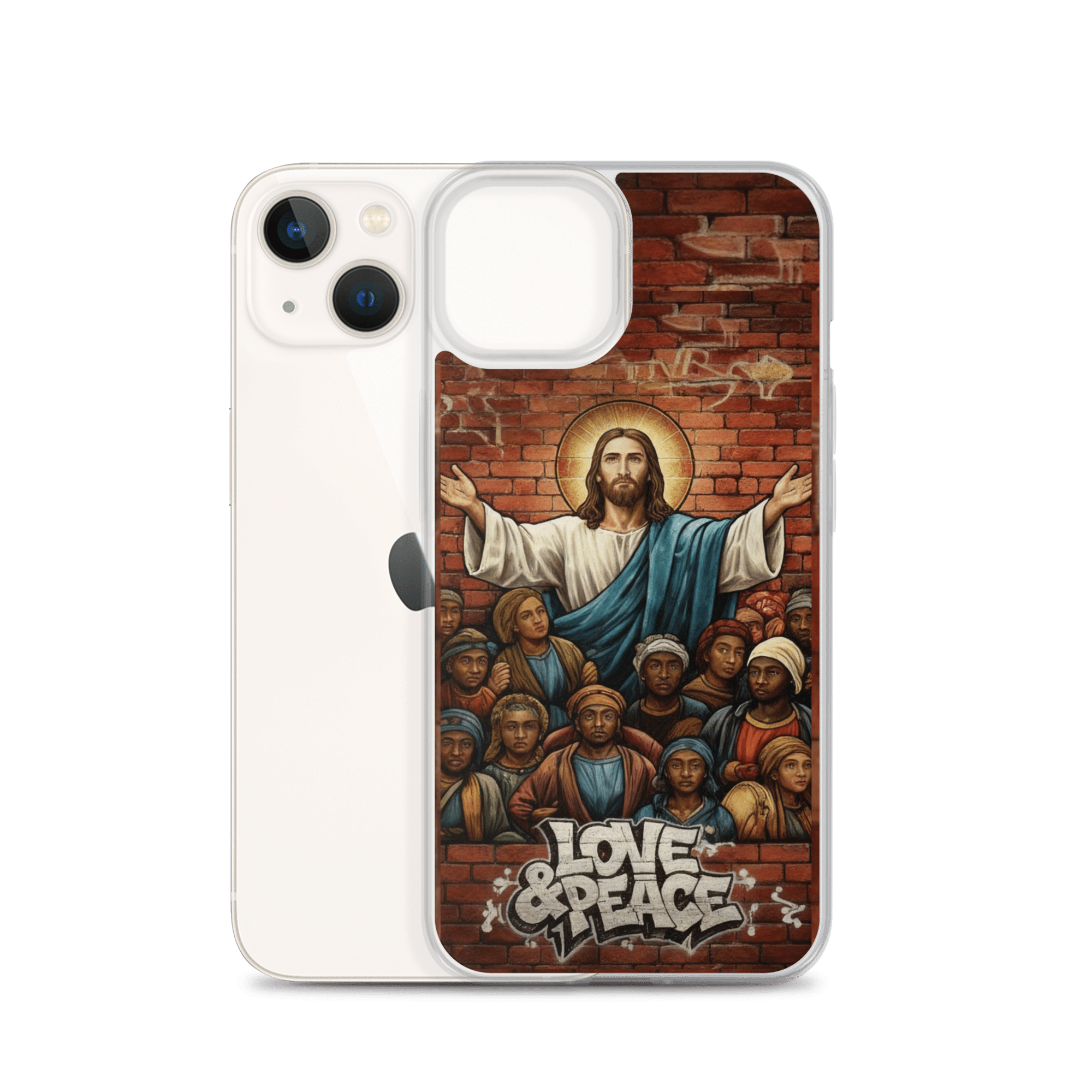 Love and Peace Jesus iPhone Case - Image 12
