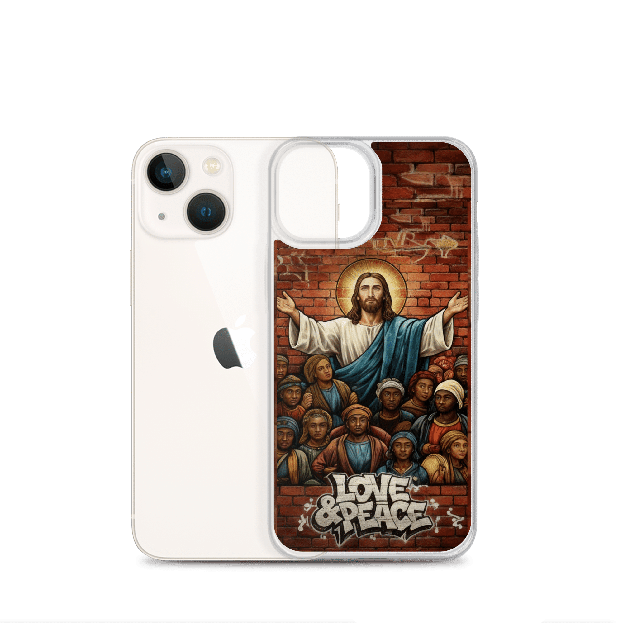 Love and Peace Jesus iPhone Case - Image 9