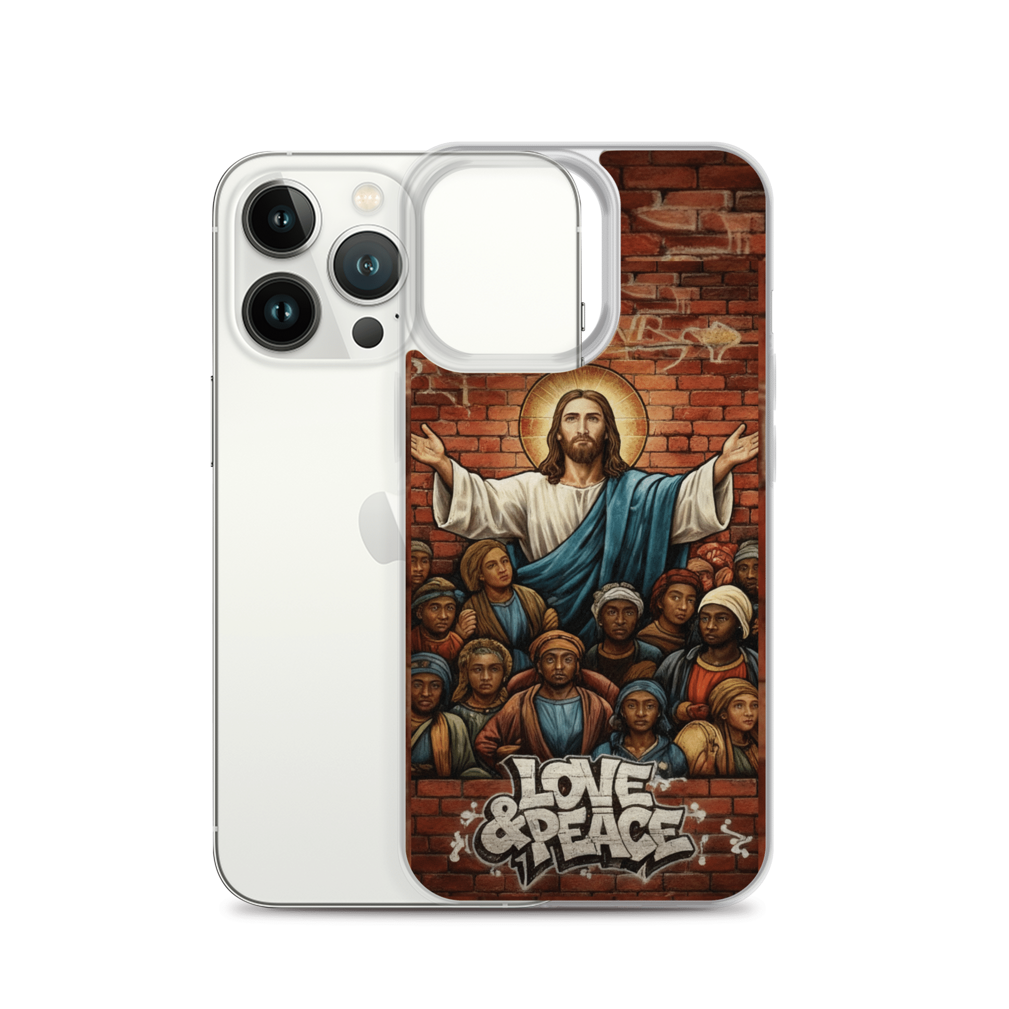 Love and Peace Jesus iPhone Case - Image 11