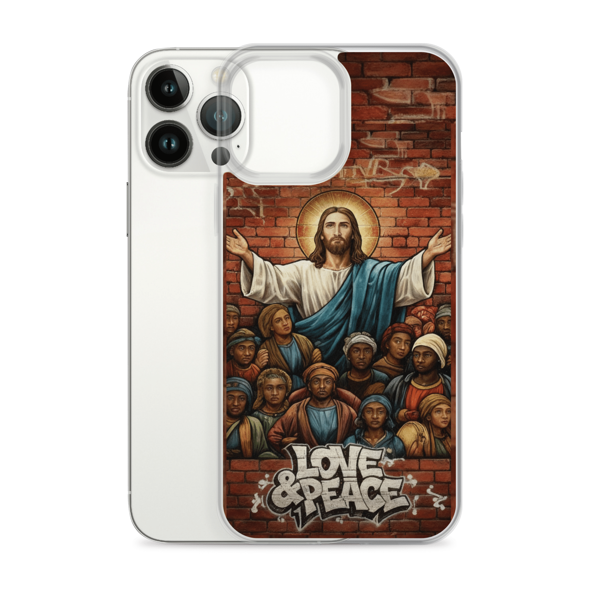 Love and Peace Jesus iPhone Case - Image 10