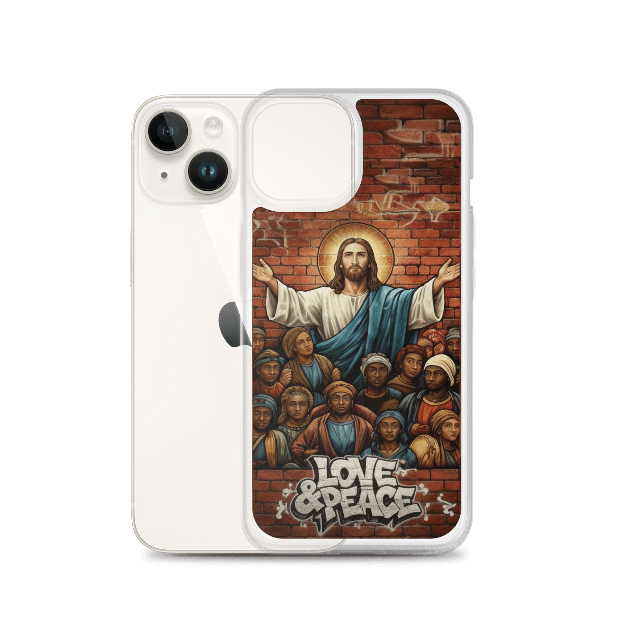 Love and Peace Jesus iPhone Case - Image 16