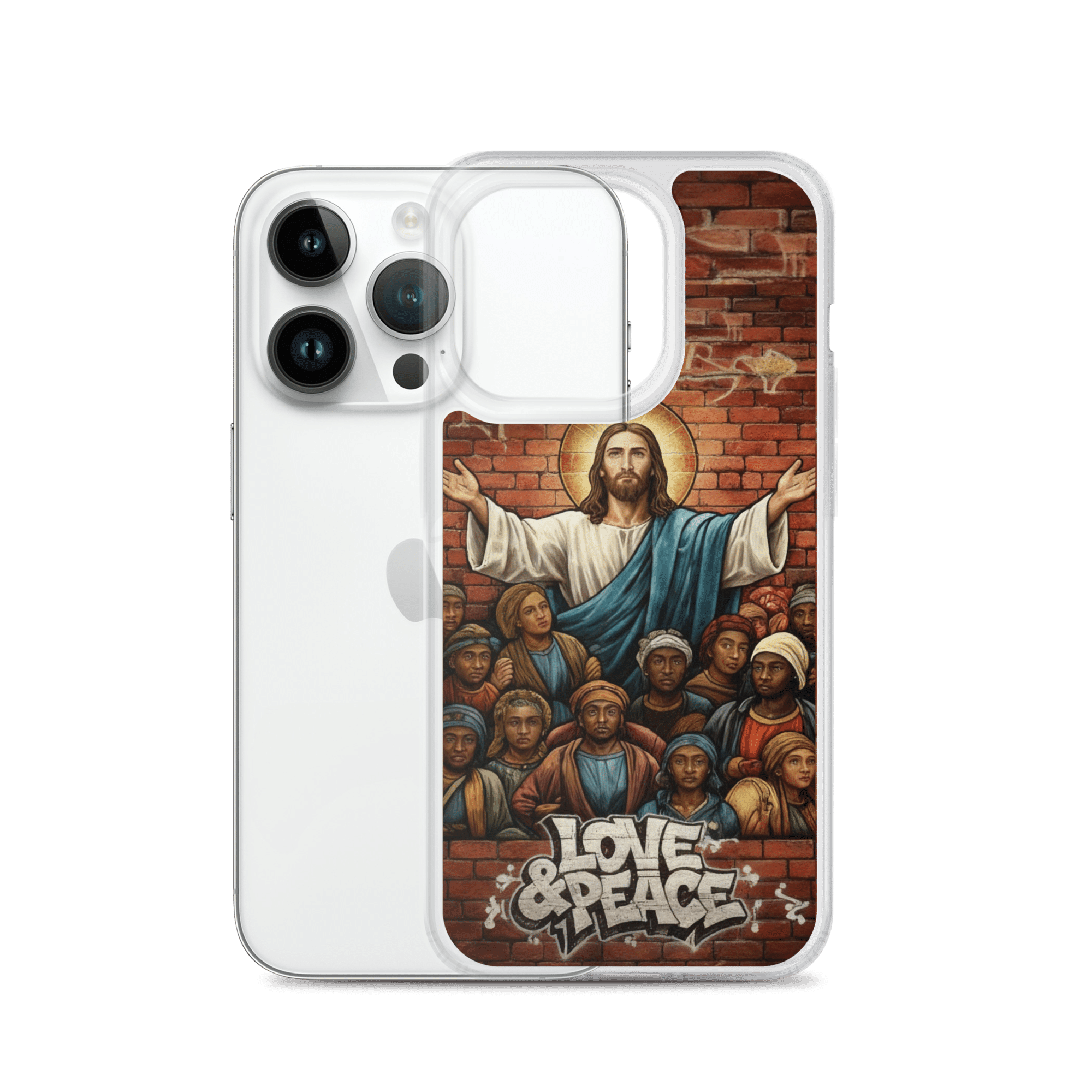 Love and Peace Jesus iPhone Case - Image 15