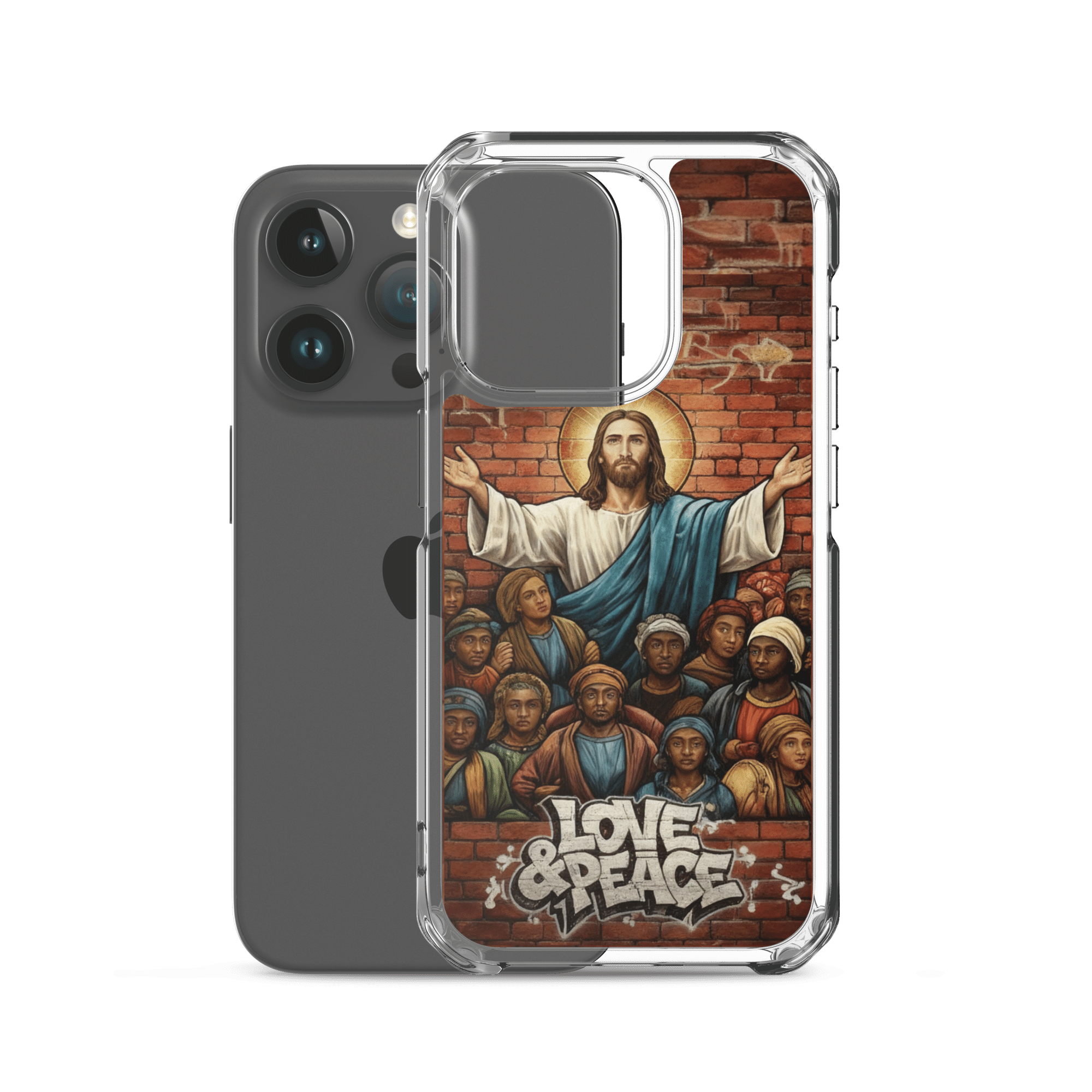 Love and Peace Jesus iPhone Case - Image 19