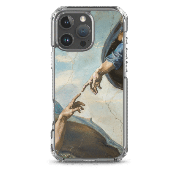 Creation of Adam Hands of God iPhone Case