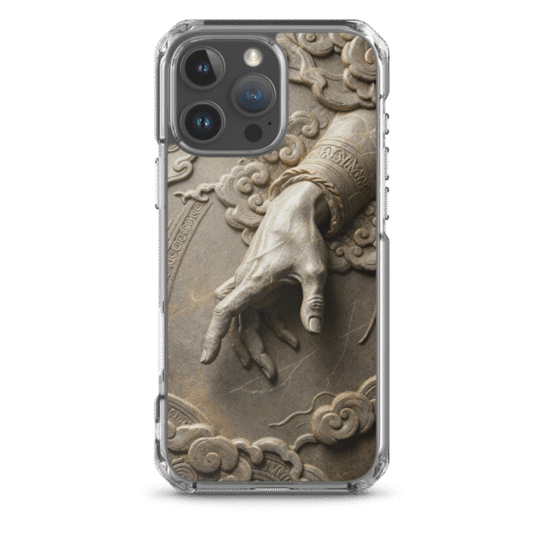 Divine Hand in Stone Clouds iPhone Case