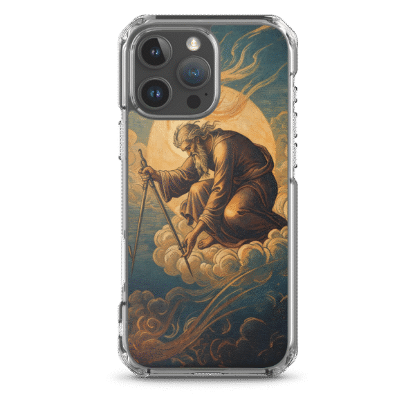 God Creating the World with Compass iPhone Case