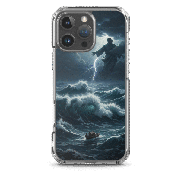 God in the Storm with Boat iPhone Case