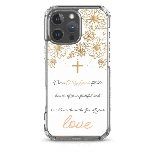 Holy Spirit Prayer with Cross iPhone Case