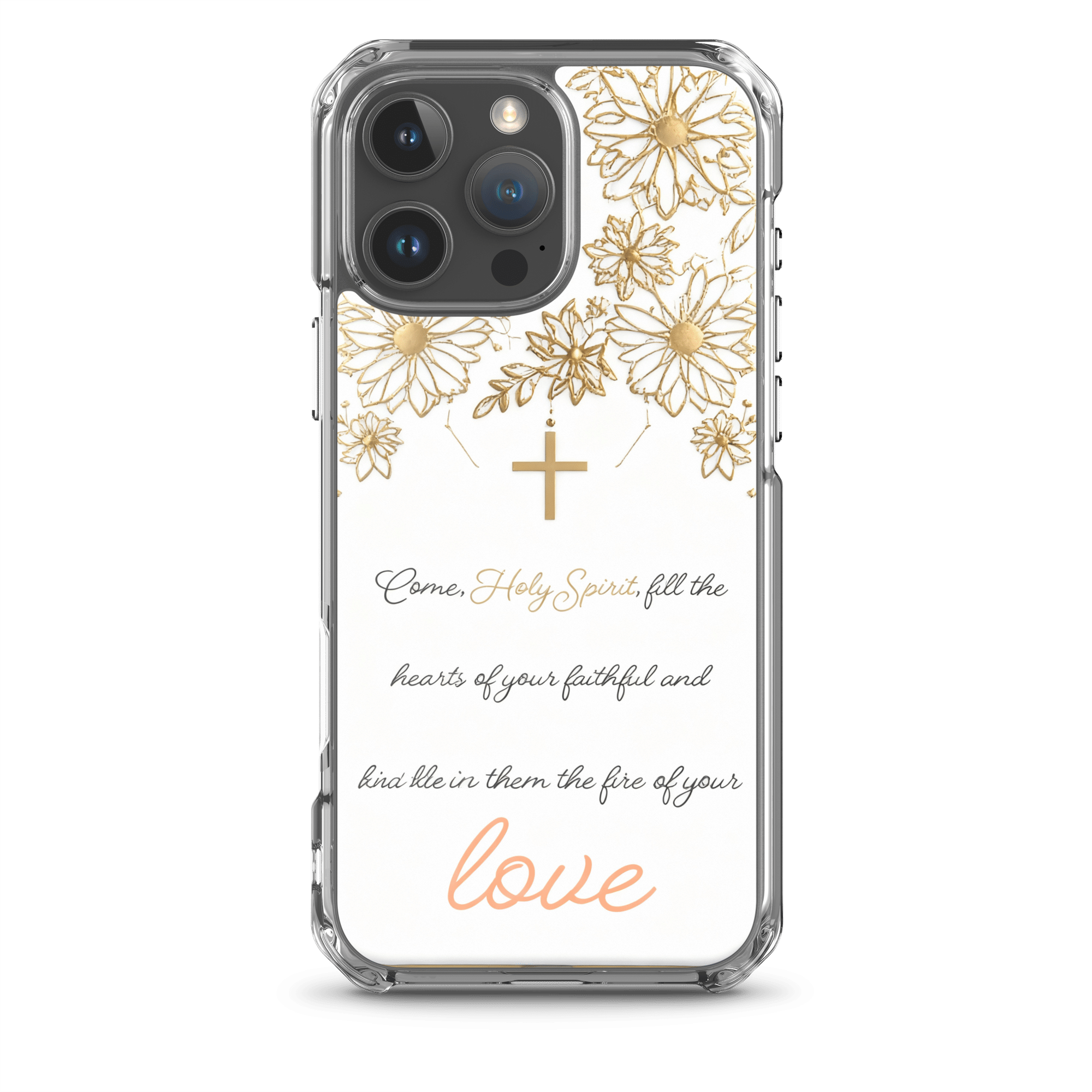 Holy Spirit Prayer with Cross iPhone Case