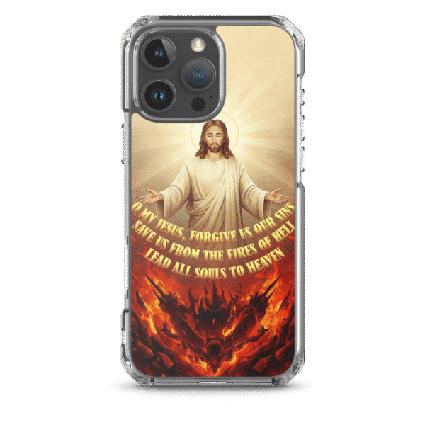O My Jesus Forgive Us Our Sins Prayer iPhone Case