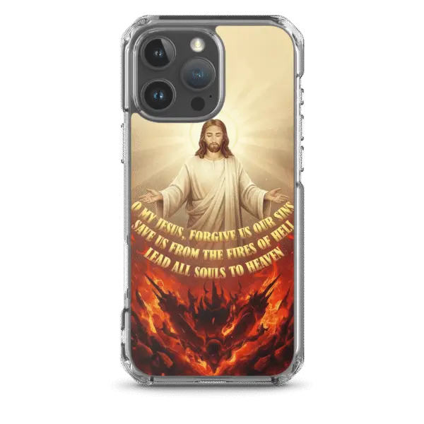 O My Jesus Forgive Us Our Sins Prayer iPhone Case