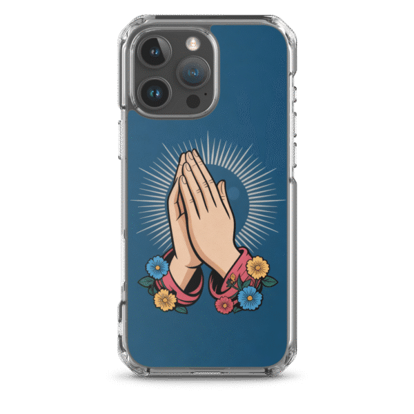Praying Hands with Flowers iPhone Case
