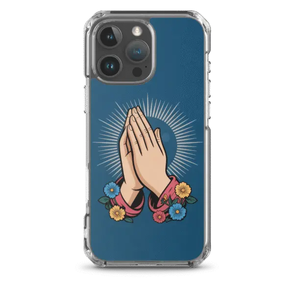 Praying Hands with Flowers iPhone Case