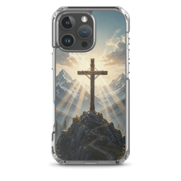 Crucifix on a Mountain iPhone Case