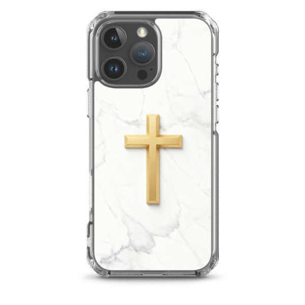Golden Cross on Marble iPhone Case