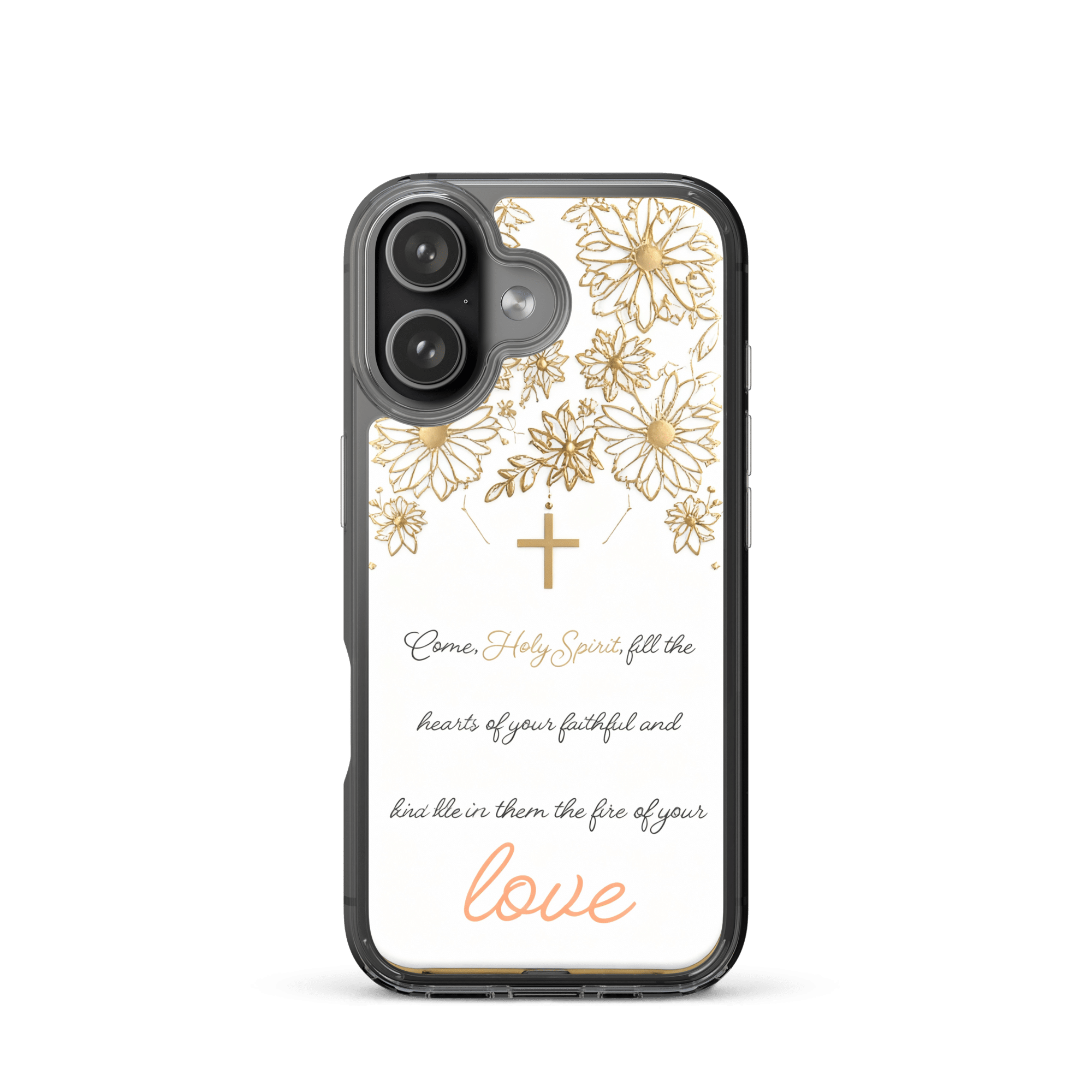 Holy Spirit Prayer with Cross iPhone Case - Image 2