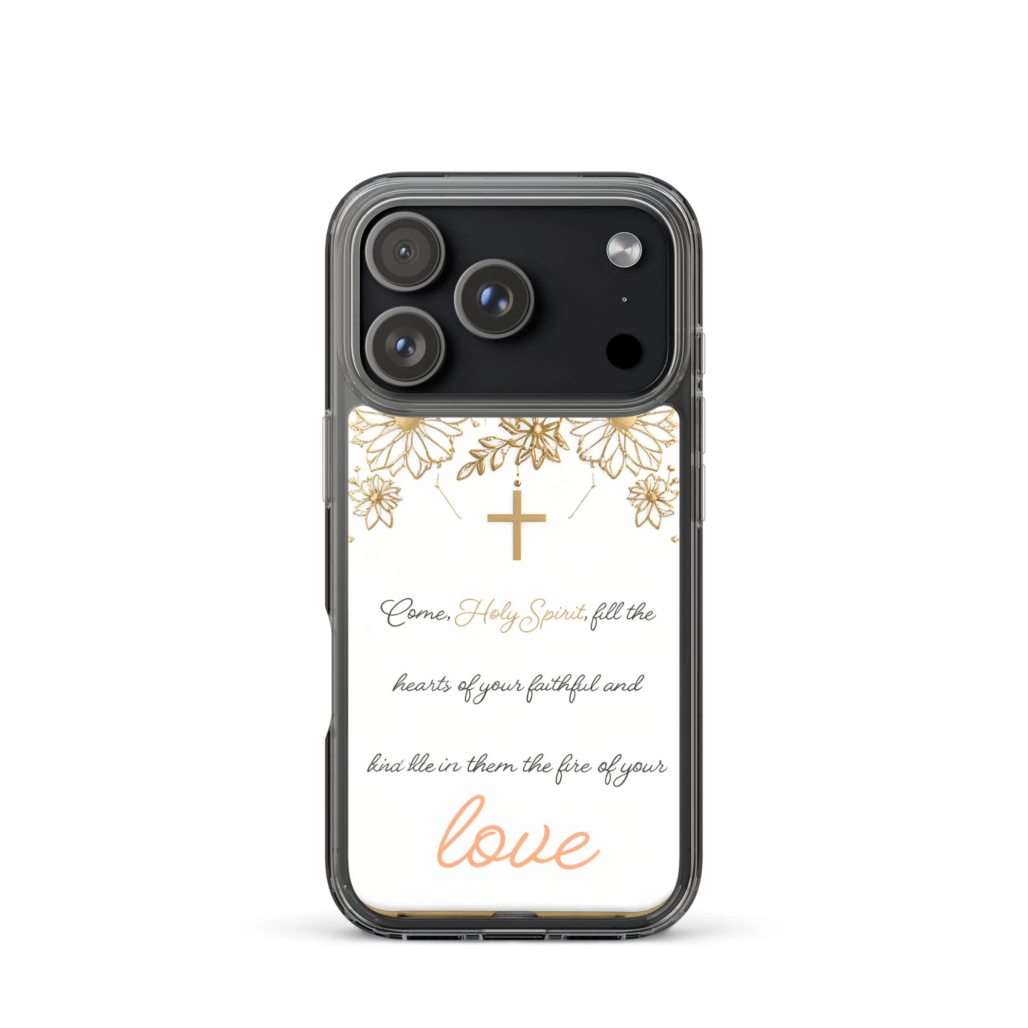 Holy Spirit Prayer with Cross iPhone Case - Image 3