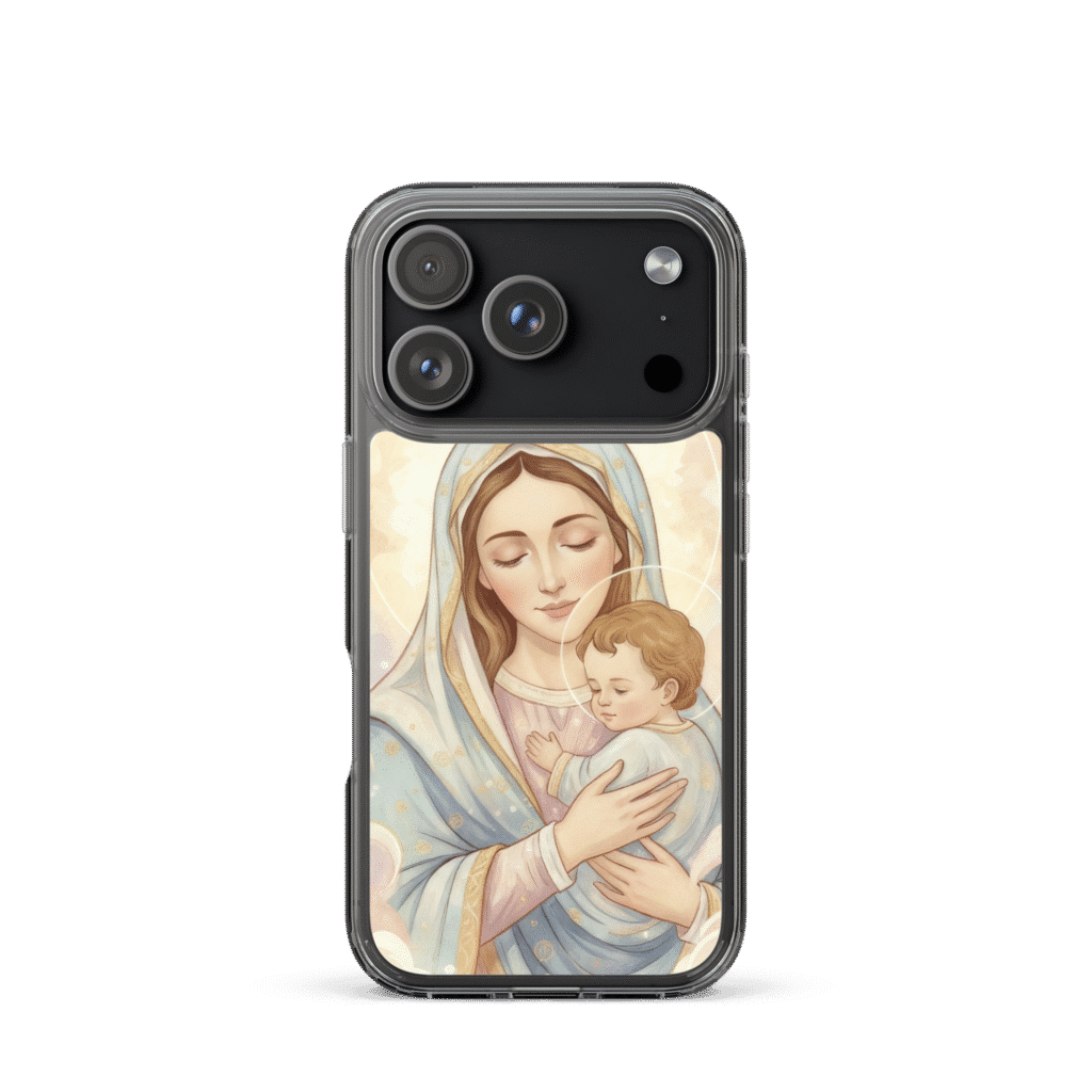 Madonna And Baby Jesus Iphone Case - Image 3