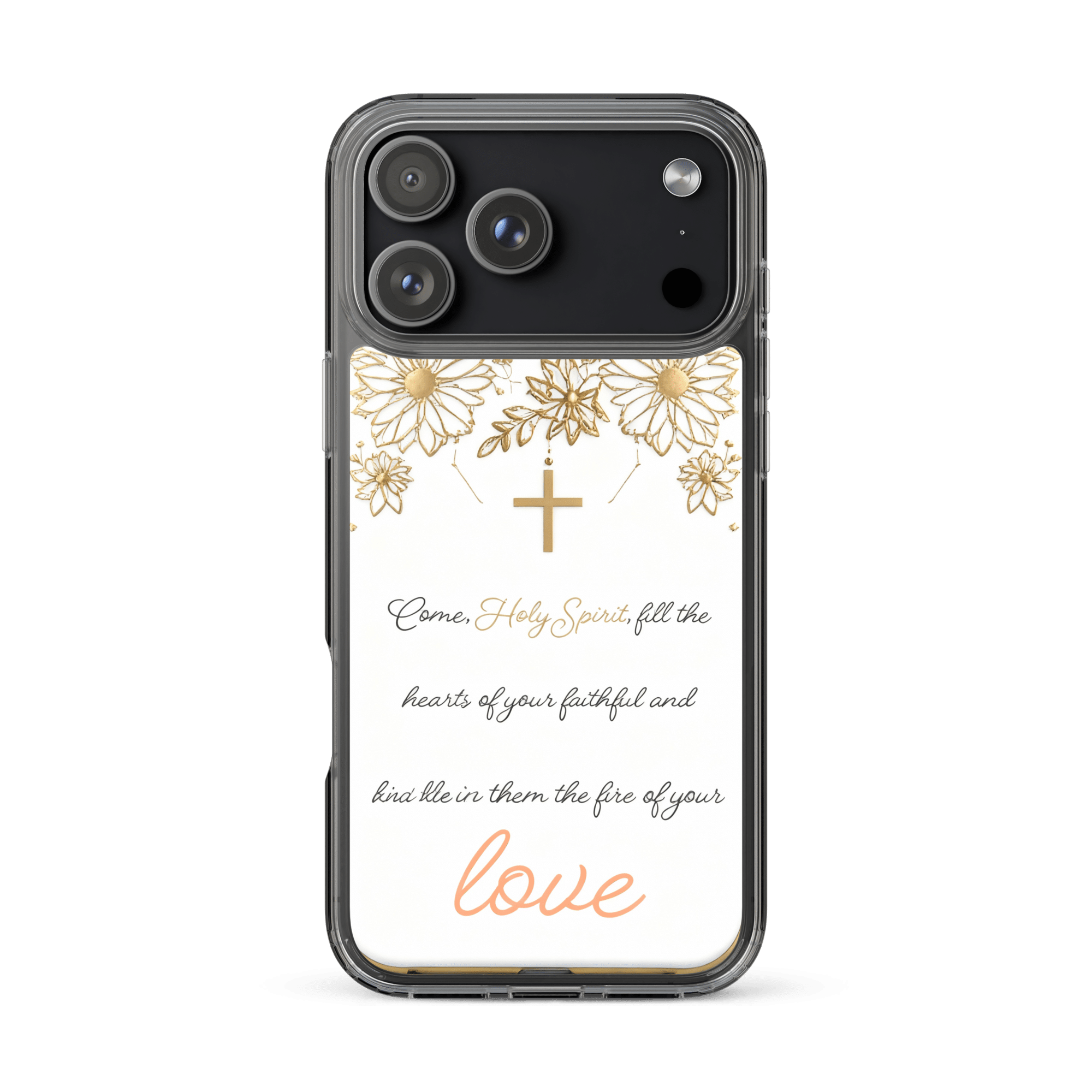 Holy Spirit Prayer with Cross iPhone Case - Image 4