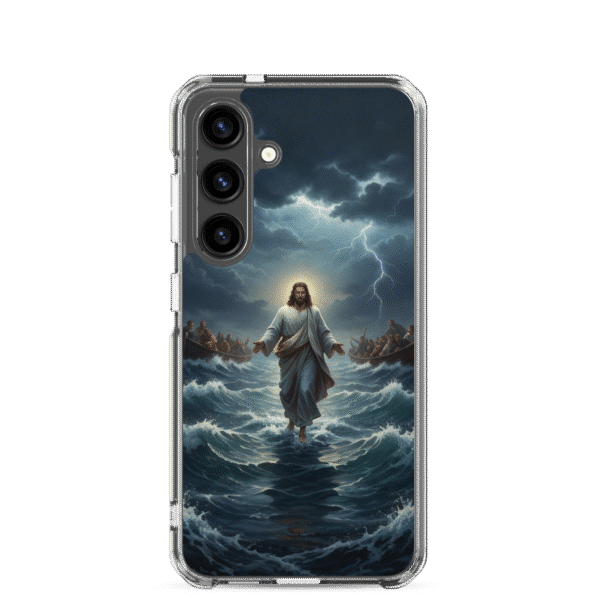 Jesus Walks on Water in the Storm Samsung Case
