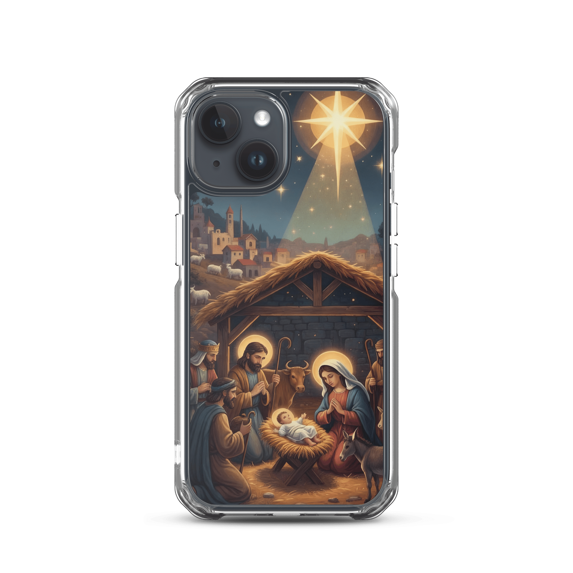 Nativity of Jesus Christmas Bethlehem Star MagSafe Clear iPhone Case - Image 9