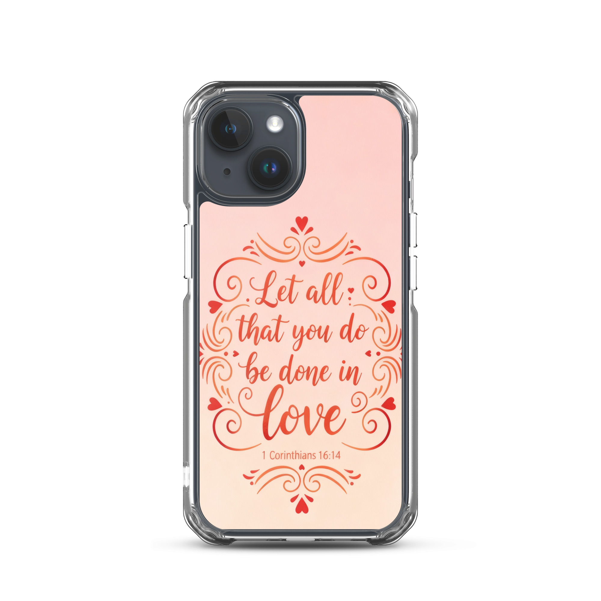 Corinthians Love Script MagSafe Clear iPhone Case - Image 9