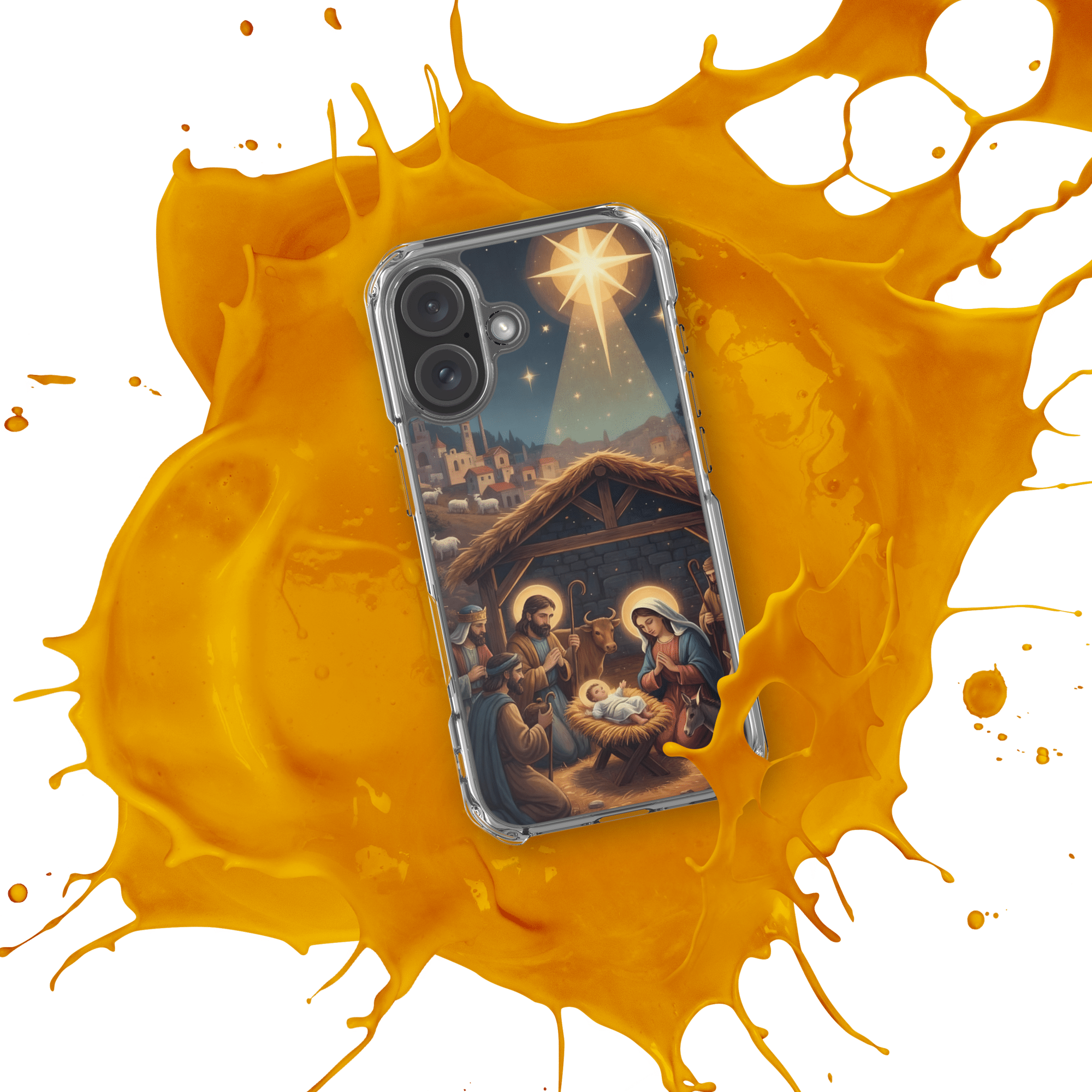 Nativity of Jesus Christmas Bethlehem Star MagSafe Clear iPhone Case - Image 11