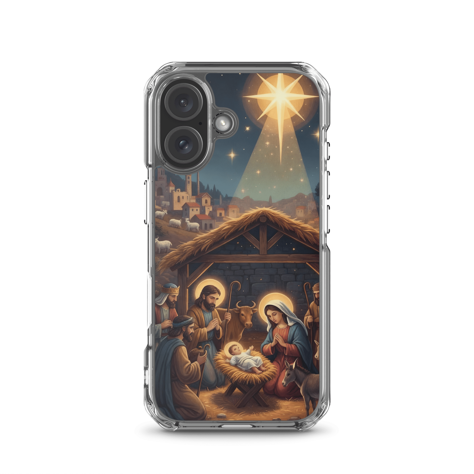 Nativity of Jesus Christmas Bethlehem Star MagSafe Clear iPhone Case - Image 5
