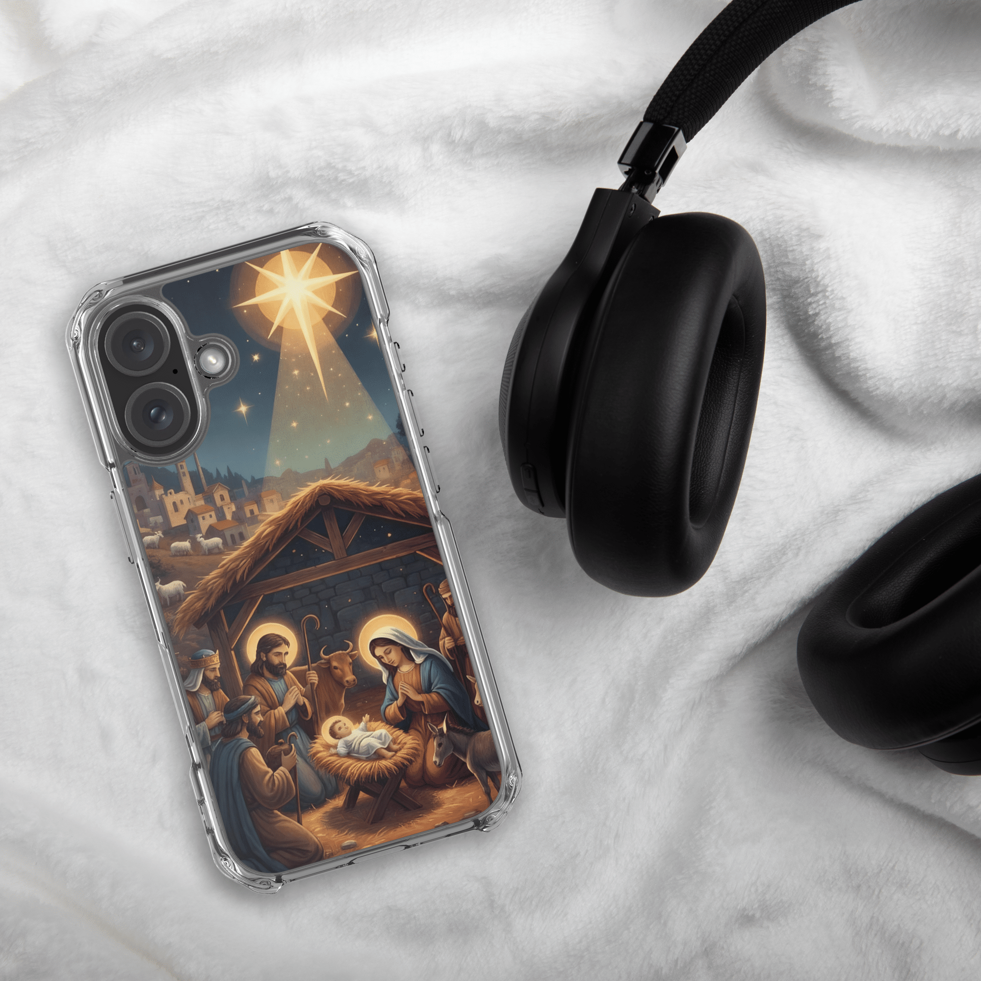 Nativity of Jesus Christmas Bethlehem Star MagSafe Clear iPhone Case - Image 12
