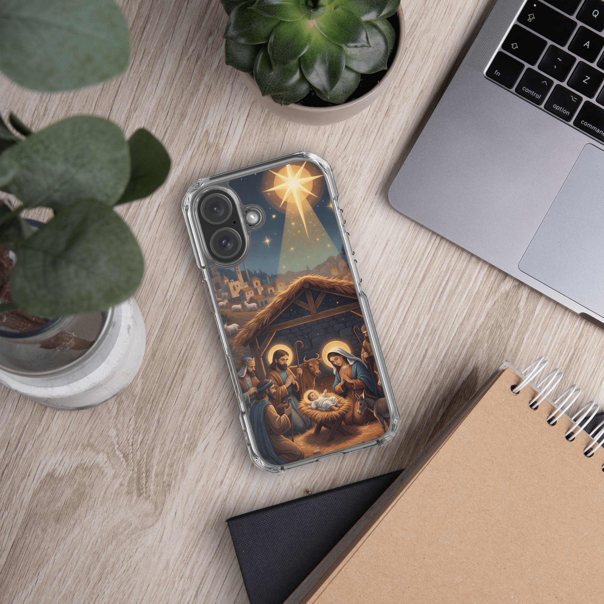 Nativity of Jesus Christmas Bethlehem Star MagSafe Clear iPhone Case - Image 10