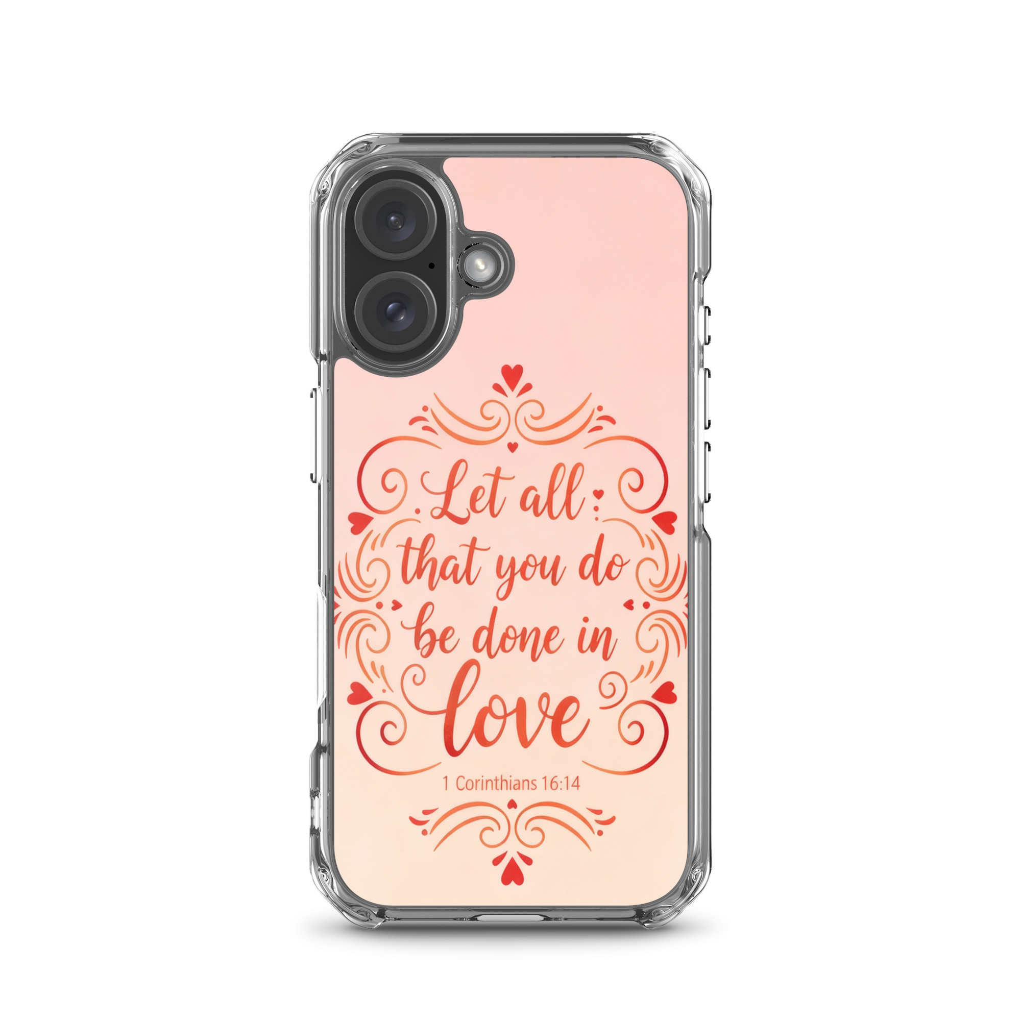 Corinthians Love Script MagSafe Clear iPhone Case - Image 5
