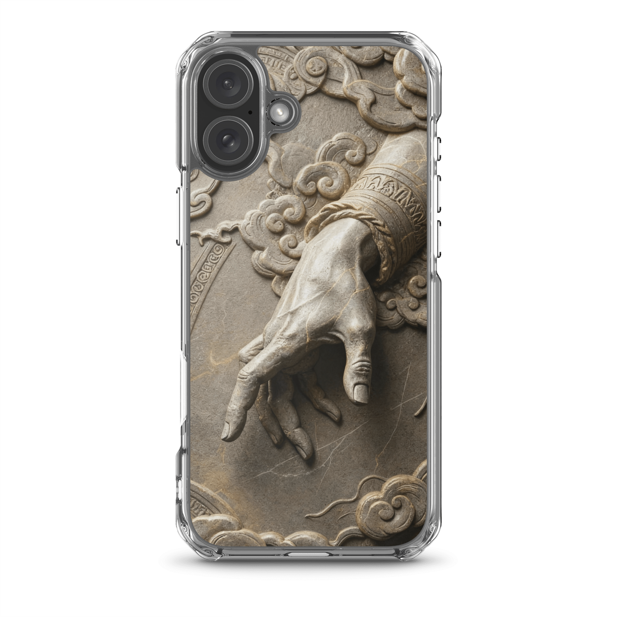 Divine Hand in Stone Clouds MagSafe Clear iPhone Case - Image 8