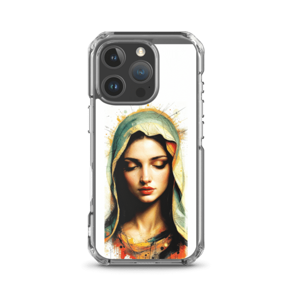 Mary of Nazareth Portrait MagSafe Clear iPhone Case