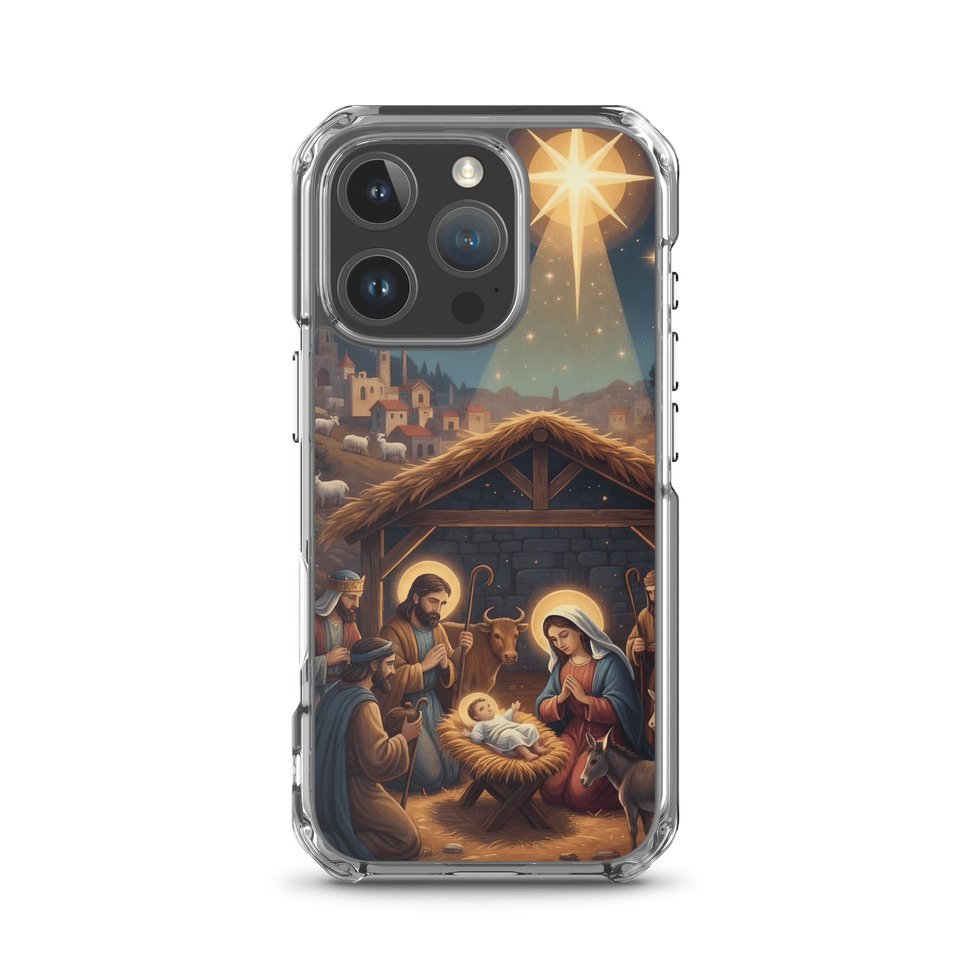 Nativity of Jesus Christmas Bethlehem Star MagSafe Clear iPhone Case - Image 6