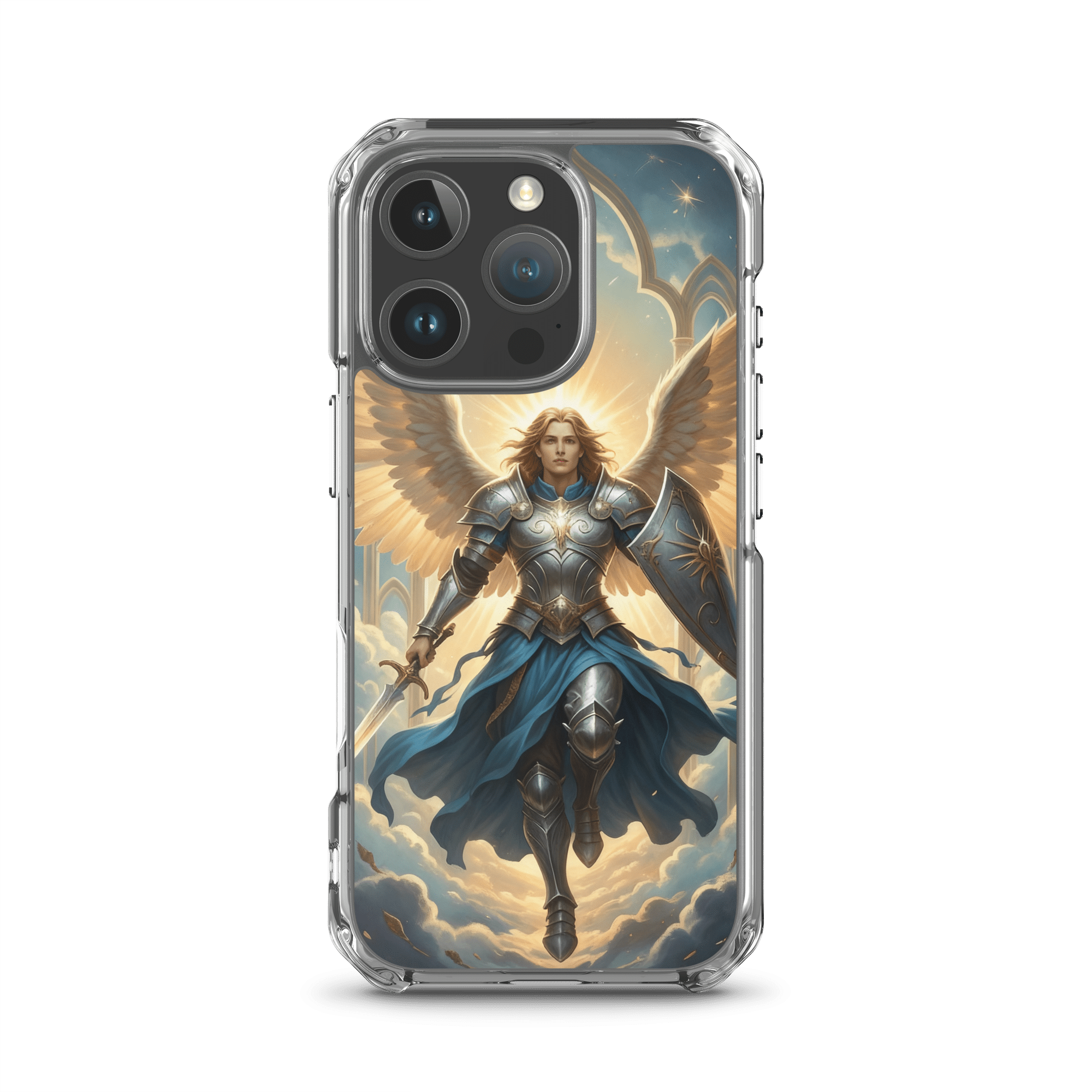 Archangel Michael MagSafe Clear iPhone Case - Image 6
