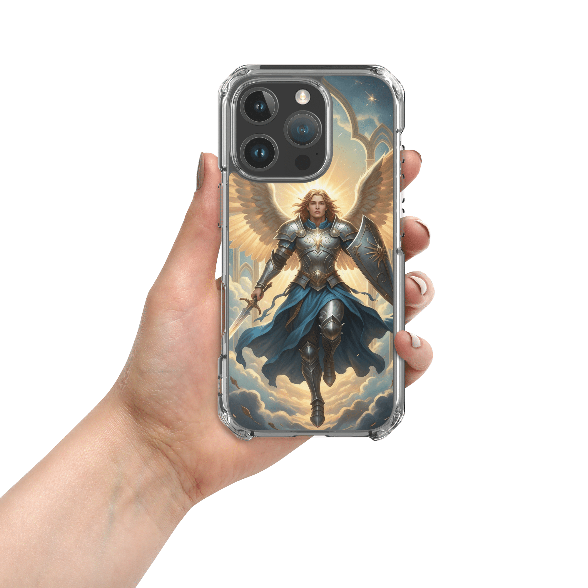 Archangel Michael MagSafe Clear iPhone Case - Image 9