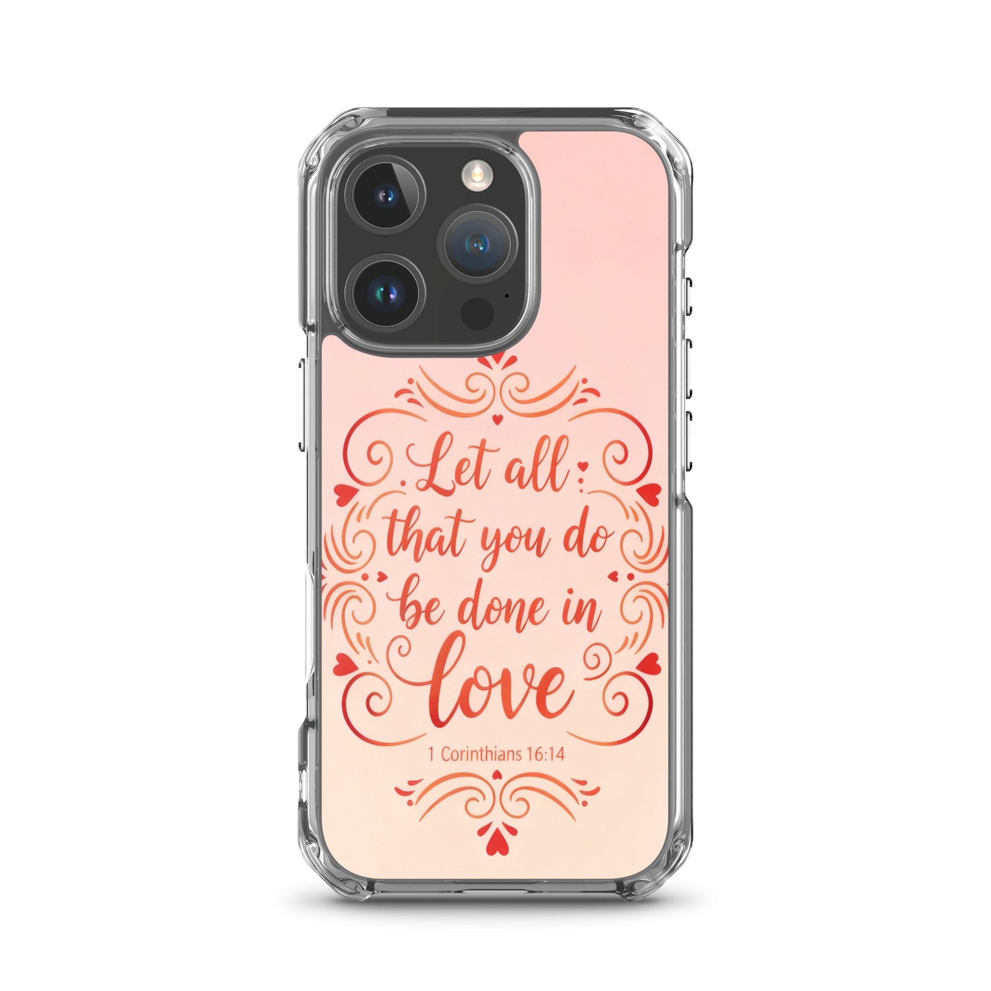Corinthians Love Script MagSafe Clear iPhone Case - Image 6