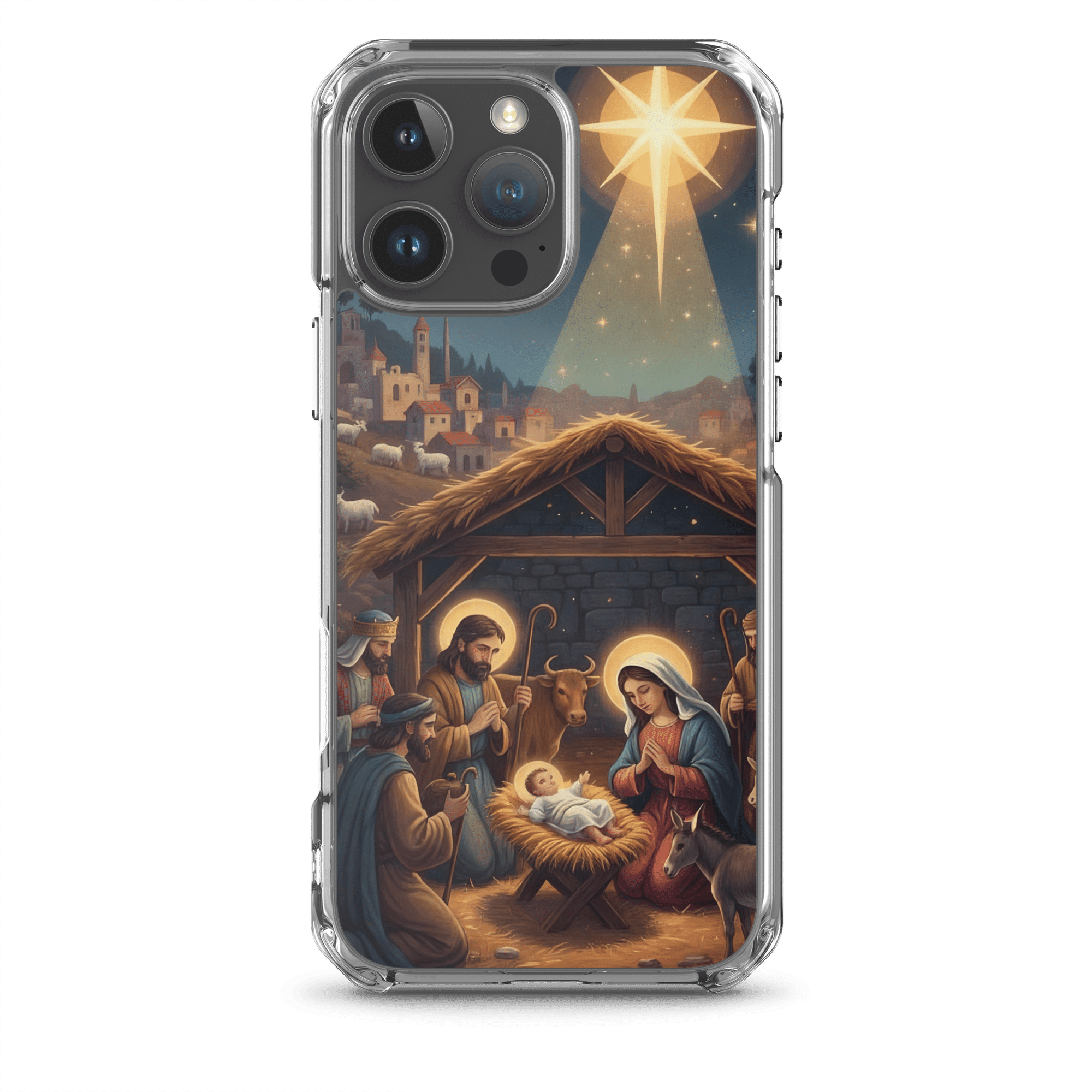 Nativity of Jesus Christmas Bethlehem Star MagSafe Clear iPhone Case - Image 7