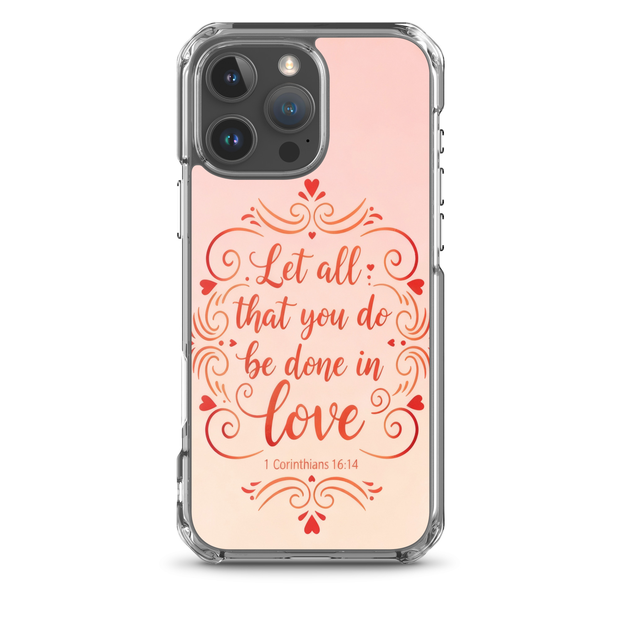 Corinthians Love Script MagSafe Clear iPhone Case - Image 7