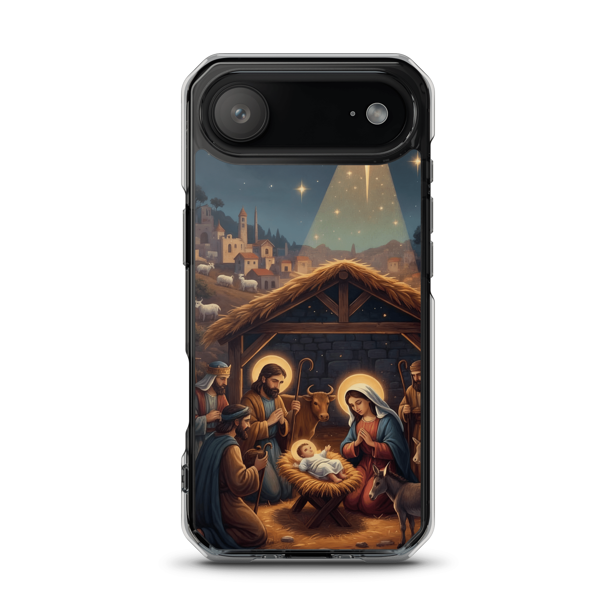 Nativity of Jesus Christmas Bethlehem Star MagSafe Clear iPhone Case - Image 4