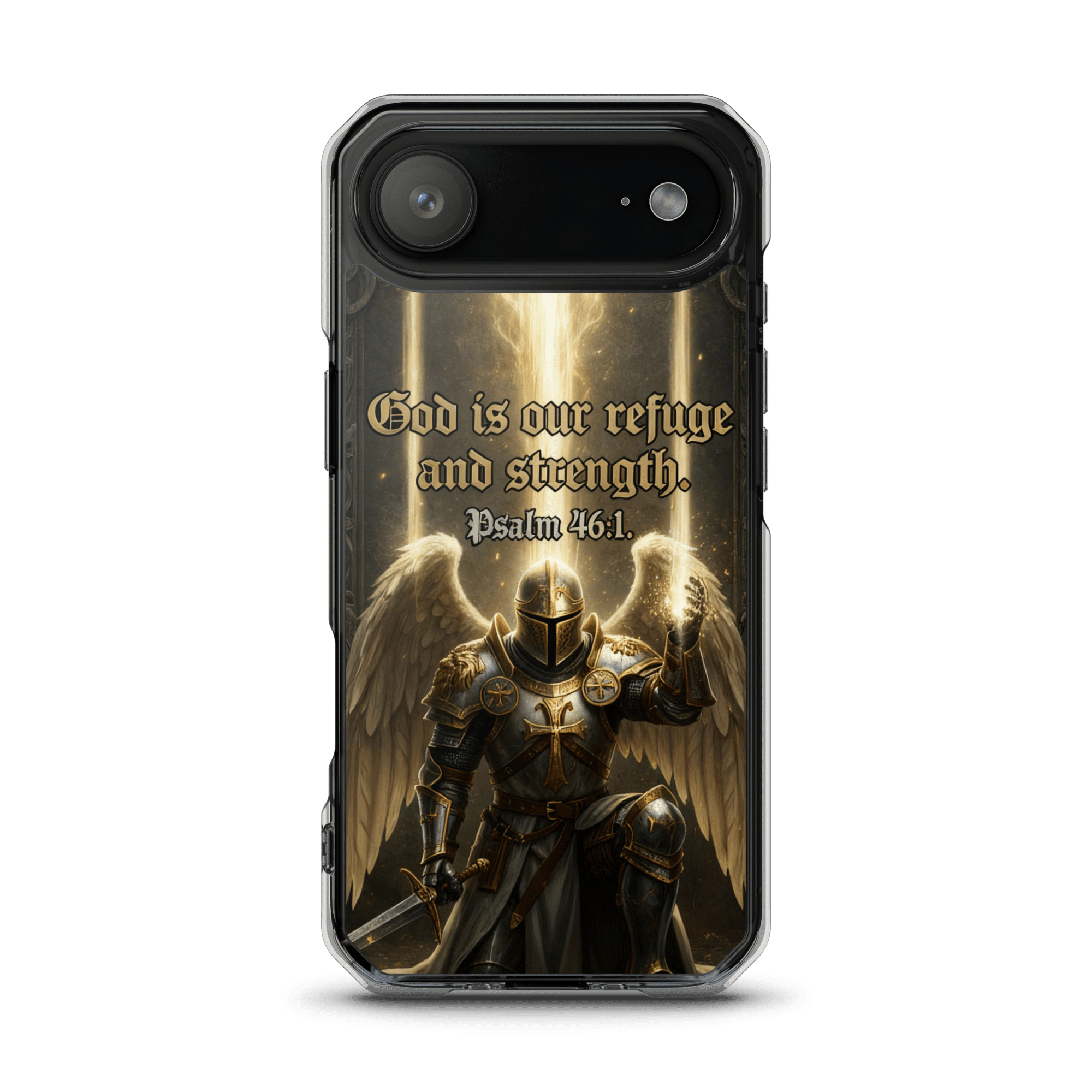 God Is Our Refuge MagSafe Clear iPhone Case - Image 4