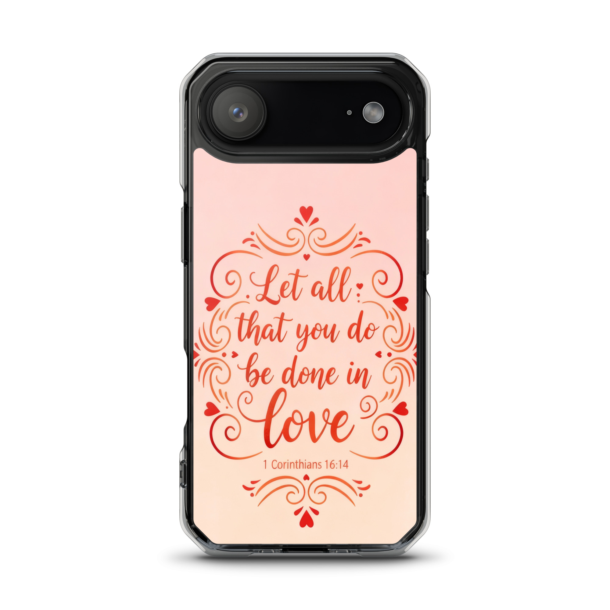 Corinthians Love Script MagSafe Clear iPhone Case - Image 4