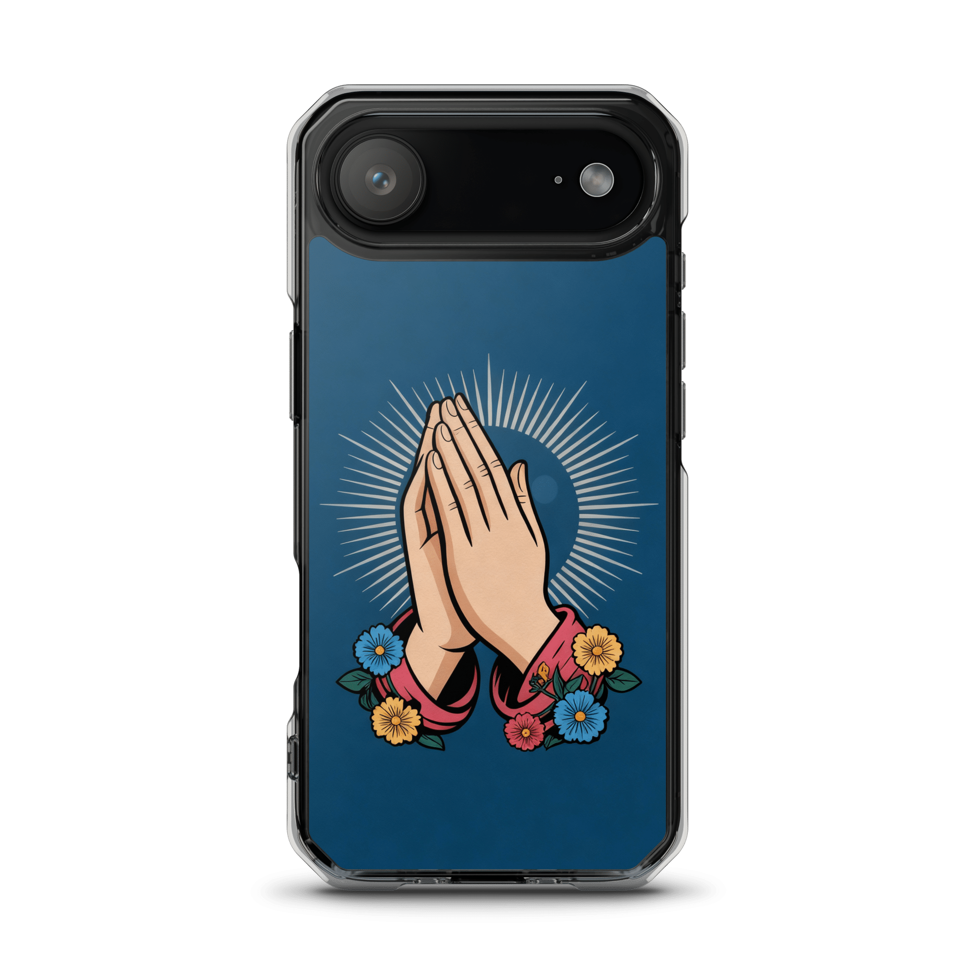 Praying Hands with Flowers MagSafe® Clear iPhone Case - Image 4