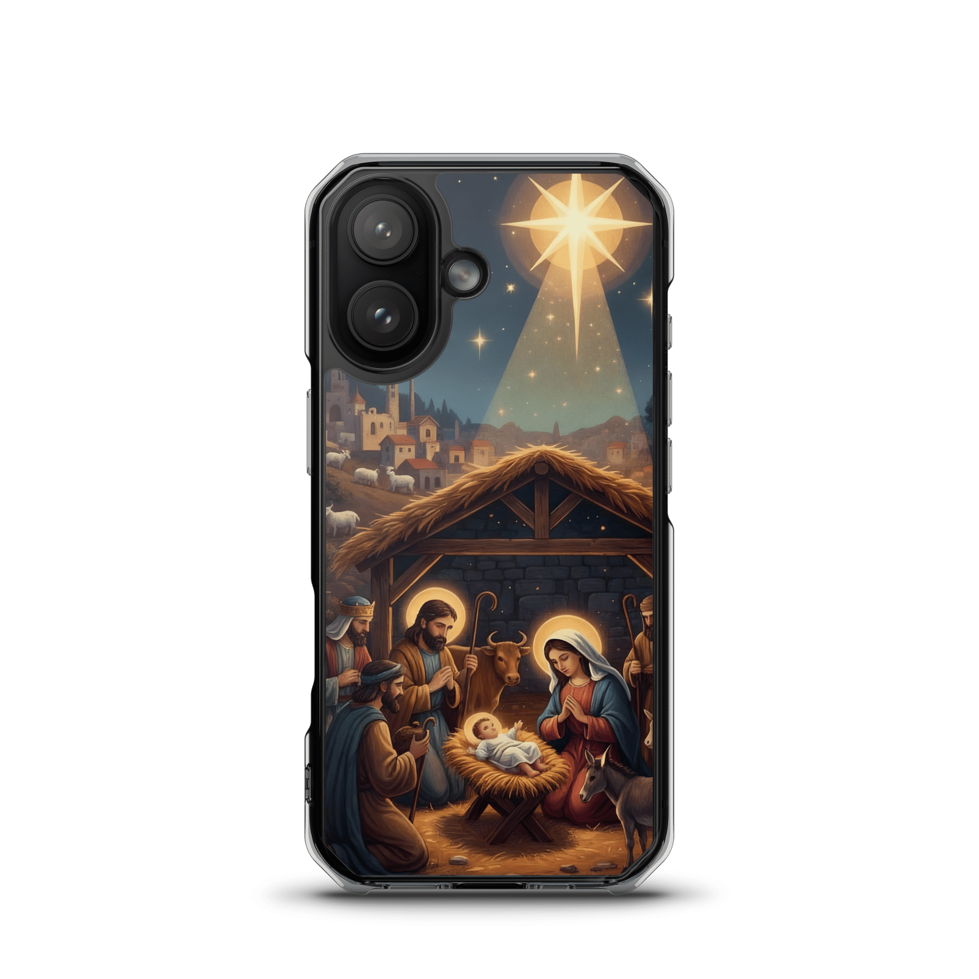 Nativity of Jesus Christmas Bethlehem Star MagSafe Clear iPhone Case