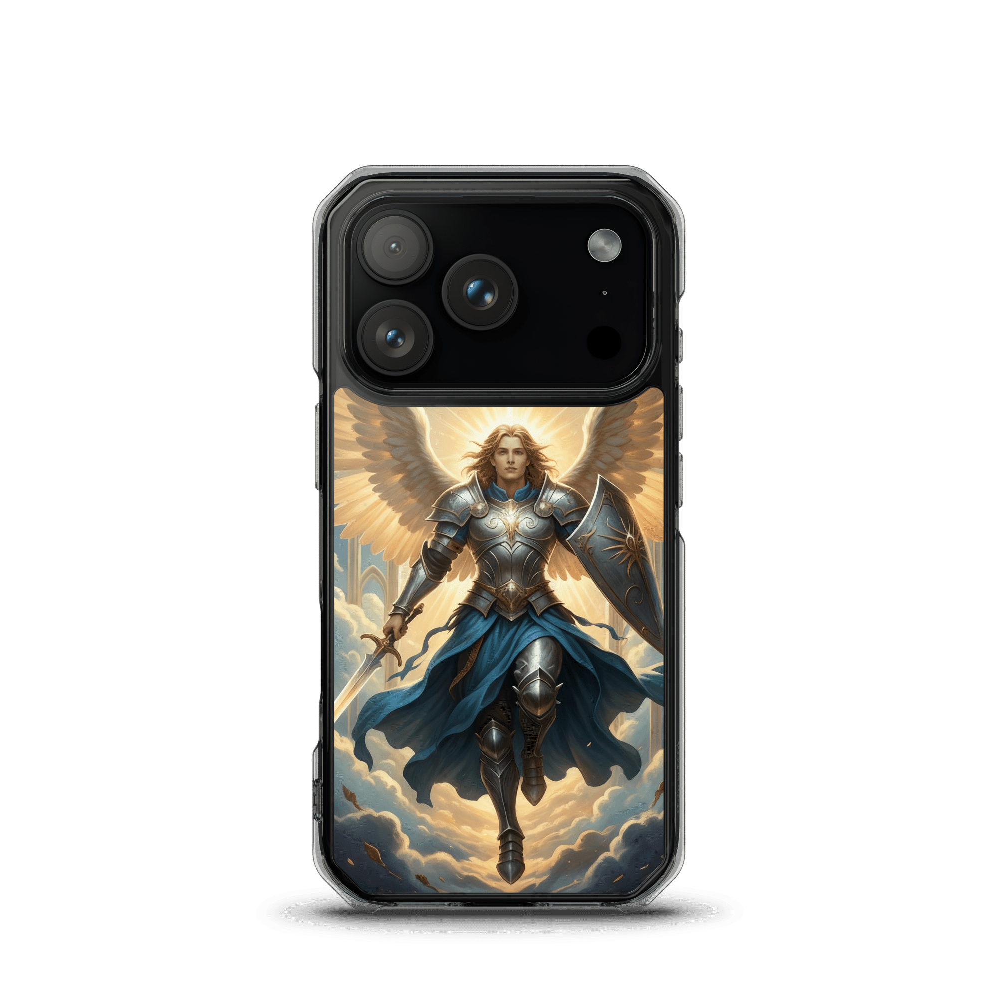 Archangel Michael MagSafe Clear iPhone Case - Image 2