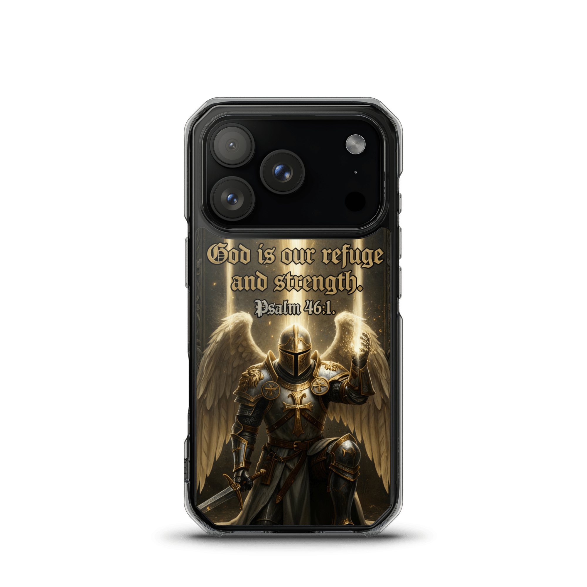 God Is Our Refuge MagSafe Clear iPhone Case - Image 2