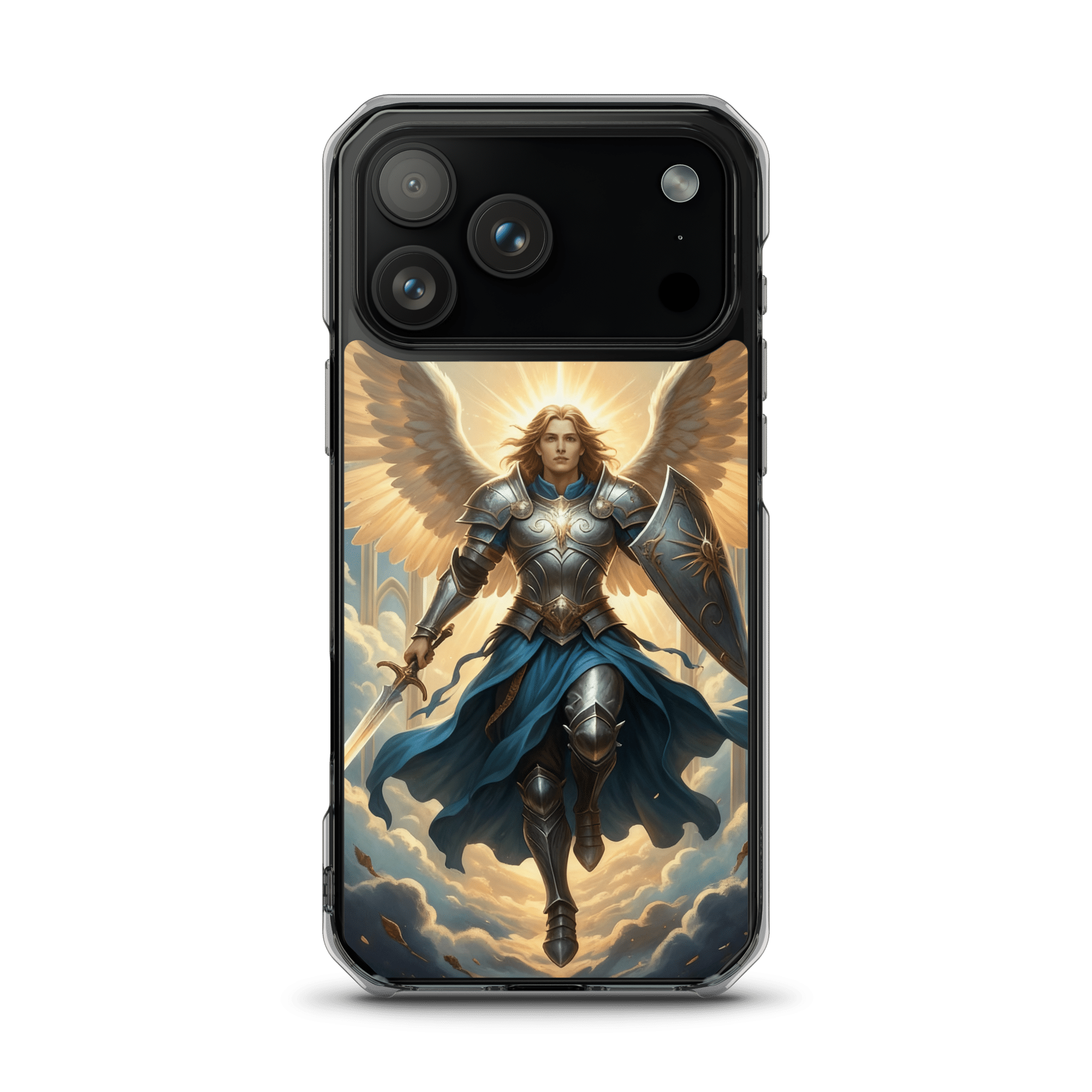 Archangel Michael MagSafe Clear iPhone Case - Image 3