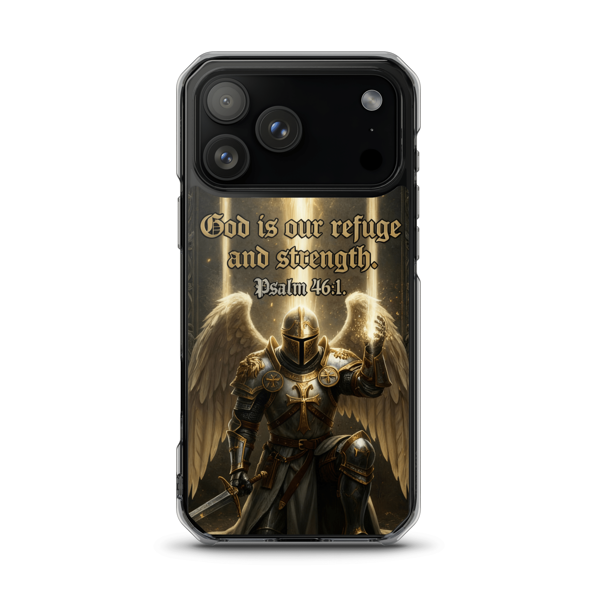 God Is Our Refuge MagSafe Clear iPhone Case - Image 3